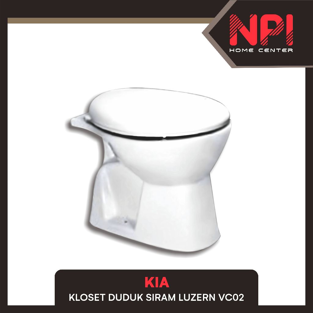 Kia - Closet / Kloset / Toilet Duduk Manual Siram WC Luzern VC02 One Piece White