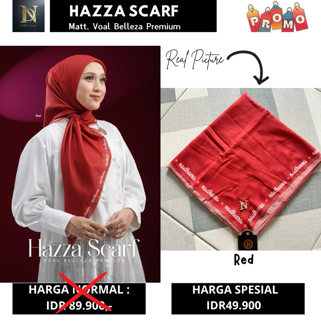 SCARF EDISI MERAH PUTIH || SCARF KEMERDEKAAN || HAZZA SCARF