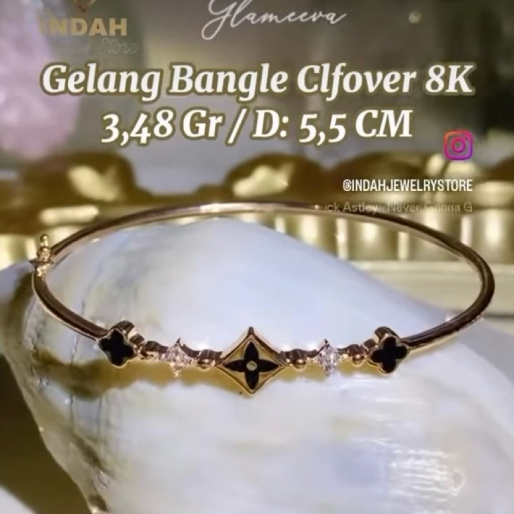 gelang bangle clover 8