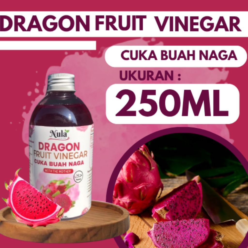 

cuka buah naga 250ml ~ dragon fruit vinegar ~ sehat dengan alami