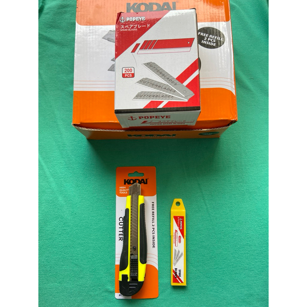 

Paket Cutter Besar KODAI + 10 pcs Isi Cutter POPEYE