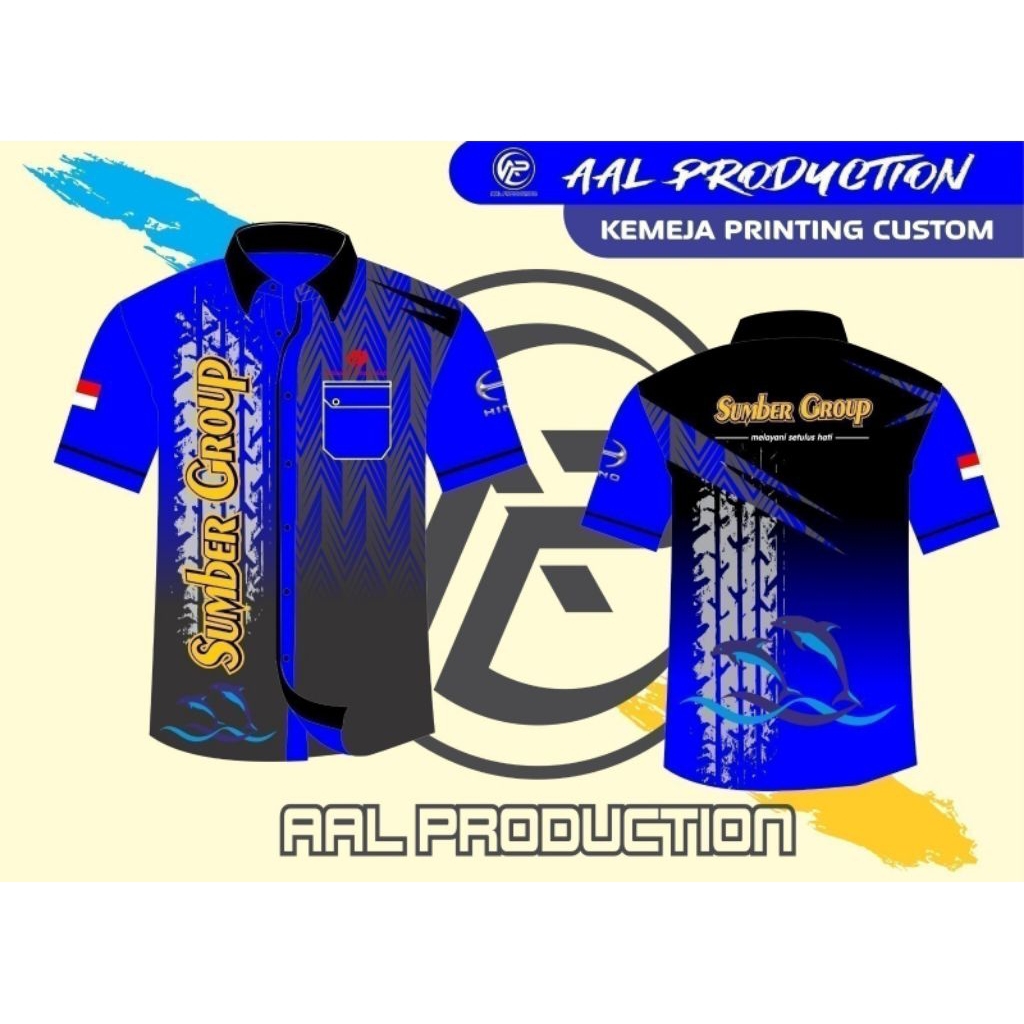 kemeja sumber group full printing premium