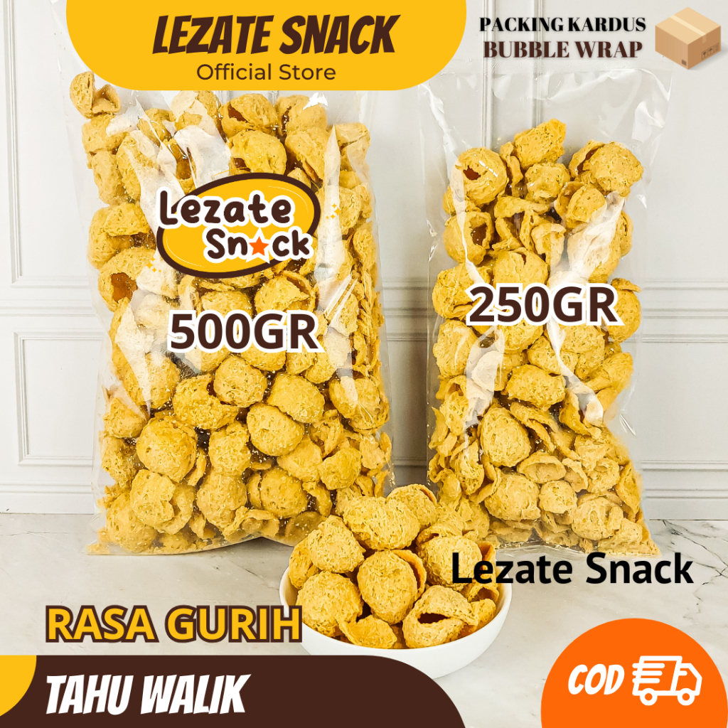 

Keripik Tahu 500 Gram Murah Gurih Renyah Kiloan Enak / Kripik Tahu Walik Lezate SNACK