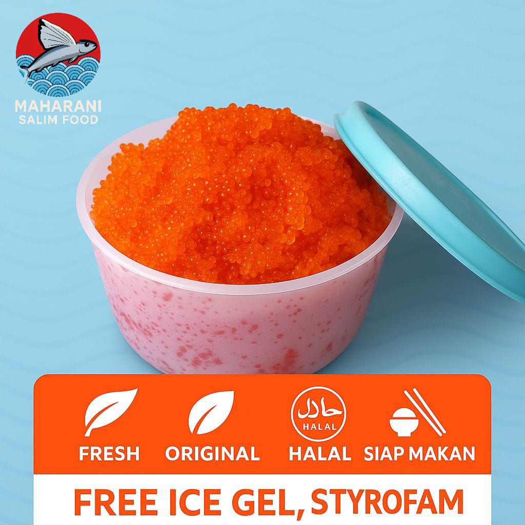 

TOBIKO (TELUR IKAN TERBANG ) 90 grm PREMIUM GRADE A SUPER
