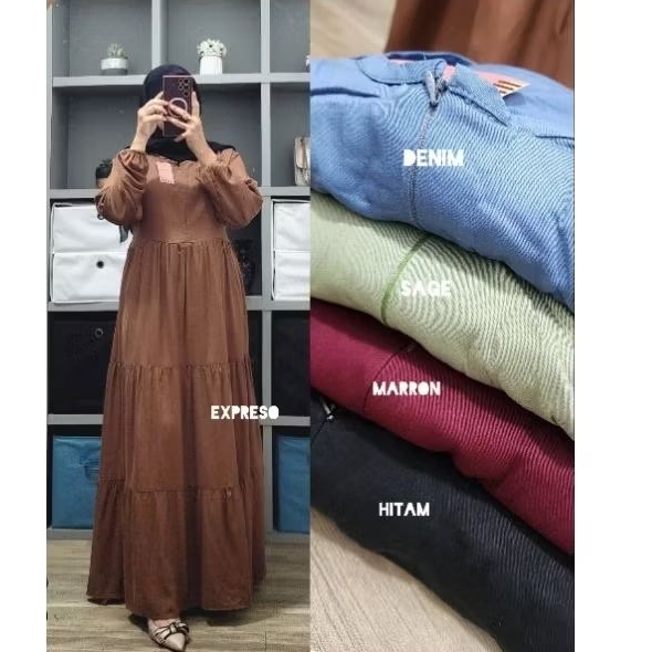 GAMIS RAYON TWILL POLOS SUSUN
