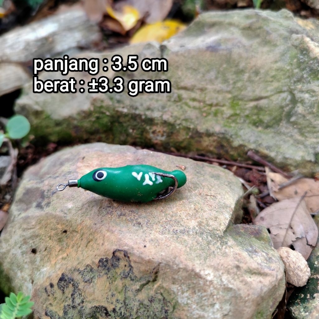 soft frog geol mini 3.5 cm umpan casting