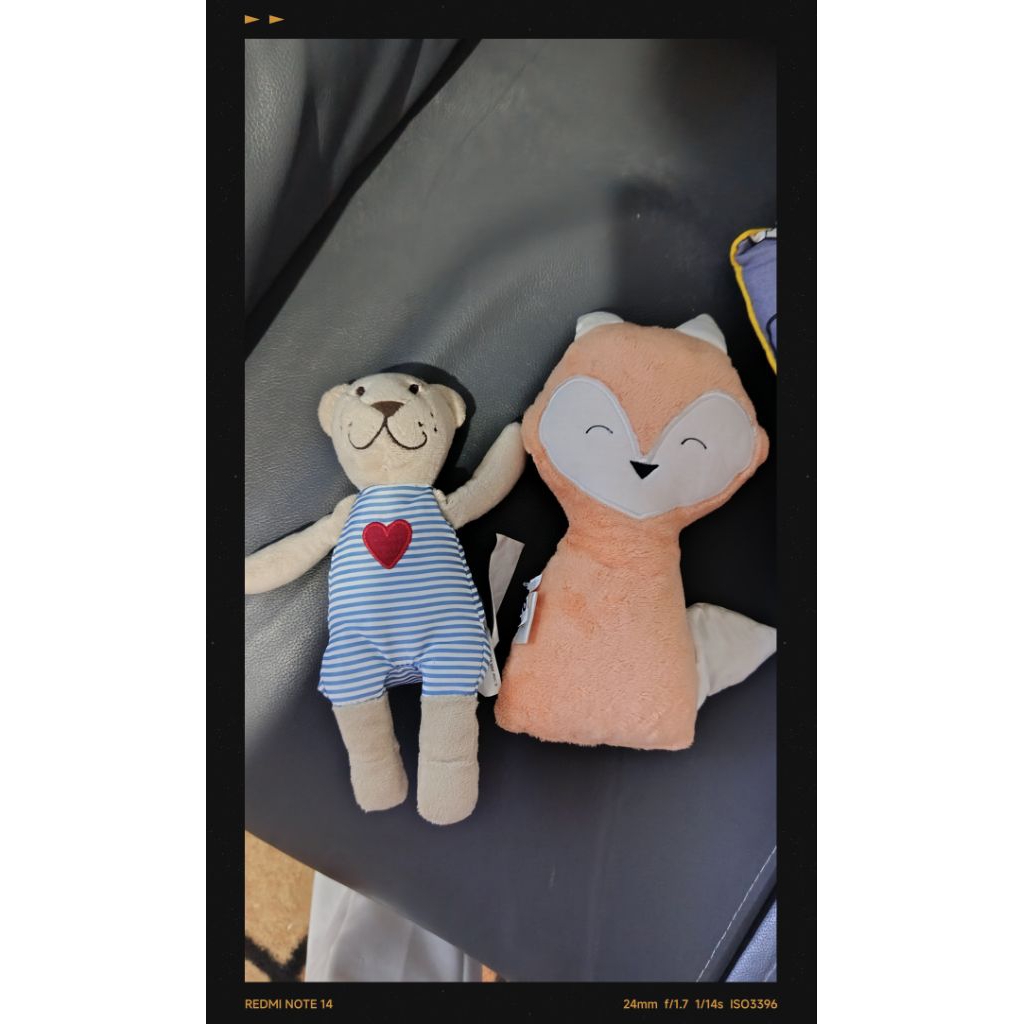 Preloved Boneka kecil babyloop fox minni doll dan beruang kecil