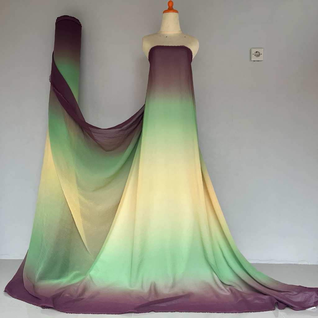 kain sifon silk gradasi / chiffon silk gradation