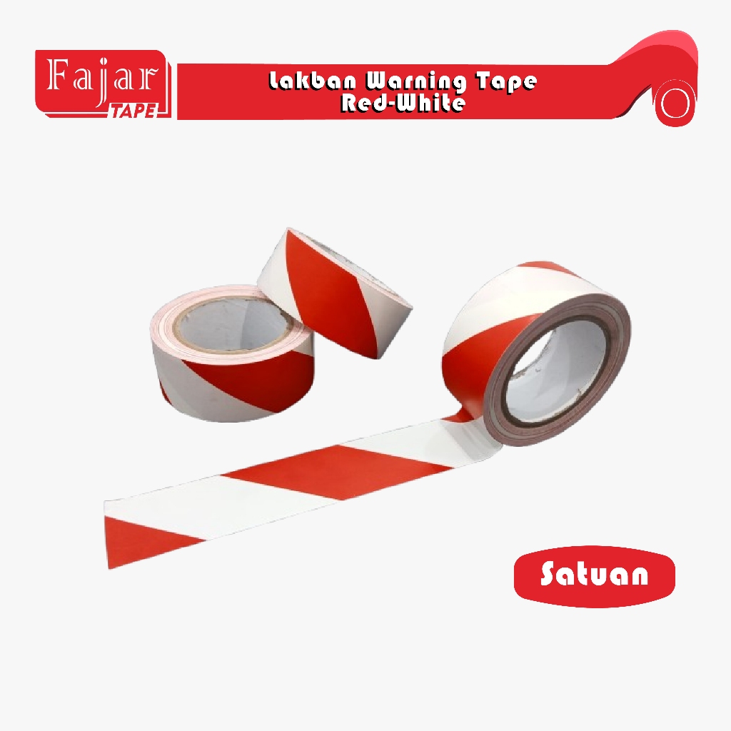 

Lakban Warning Tape Red-White & Green-White