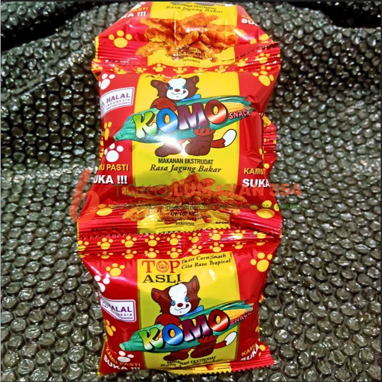 

Komo Snack Rasa jagung bakar chiki jadoel per renceng isi 10 pcs x 6 gram