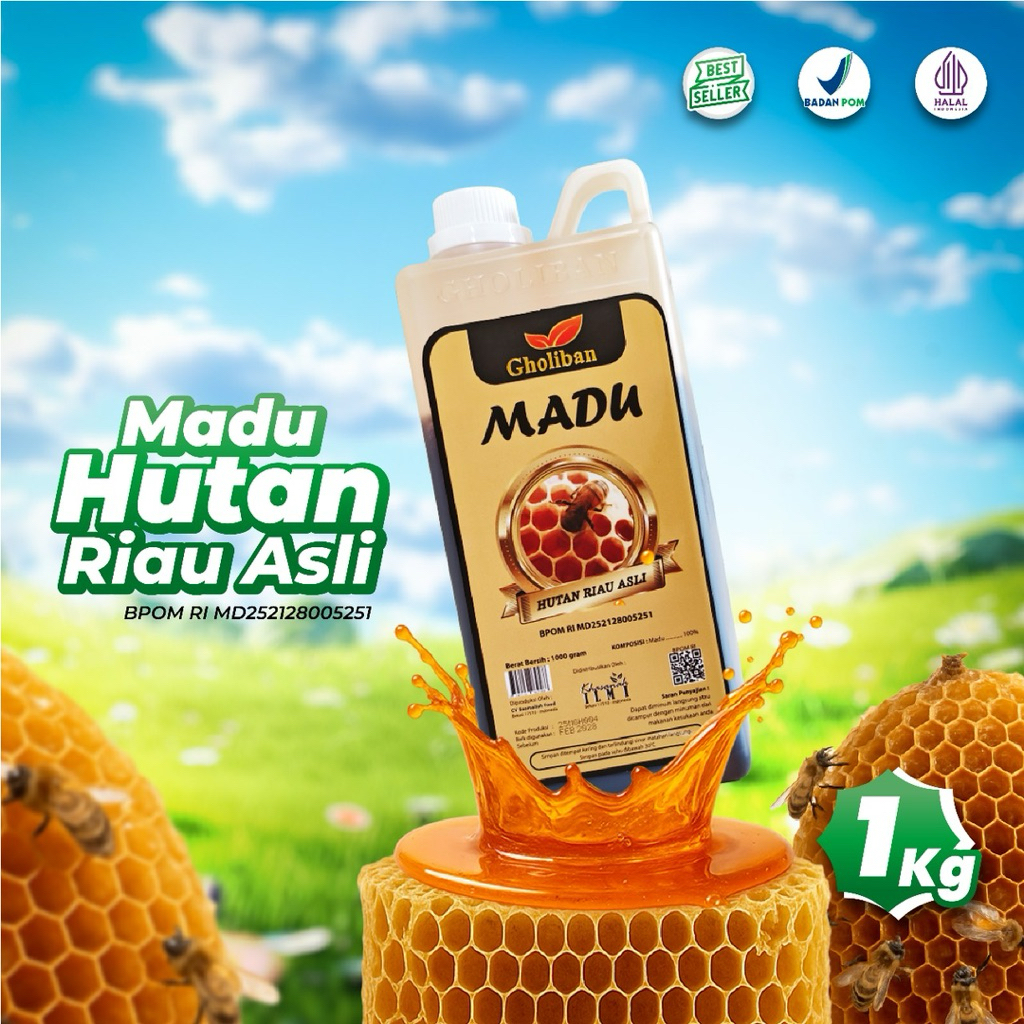 

Madu Riau Bpom Gholiban 1/2 kg & 1 kg 100% Original