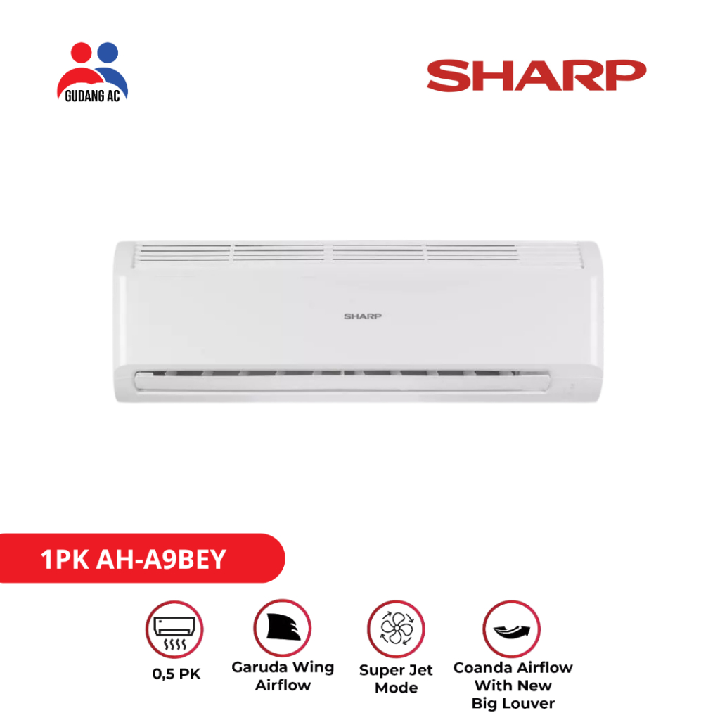 ac sharp 1 pk Ah-a9bey murah plus pasang ac pekanbaru