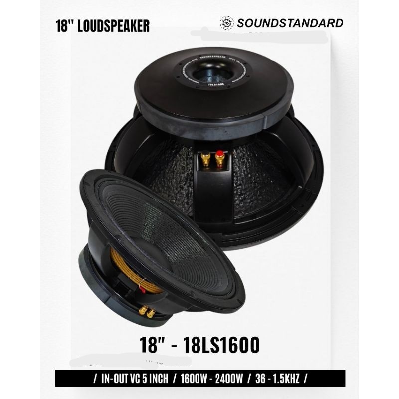 Komponen Speaker 18 IN SOUNDSTANDARD 18LS1600 LS1600 LS 1600W vc 5''