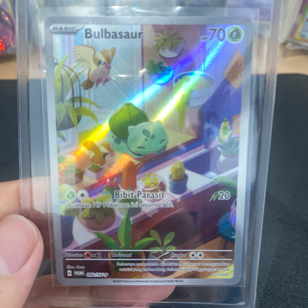 Bulbasaur AR  092/SV-P Promo TCG Pokemon Harta Berkilau Indonesia