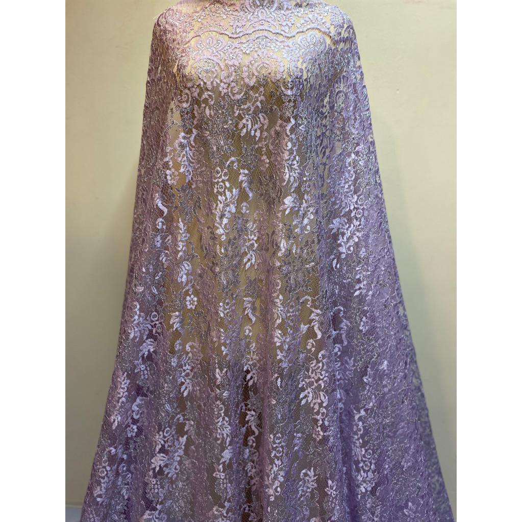 brukat premium katun kristal warna lilac