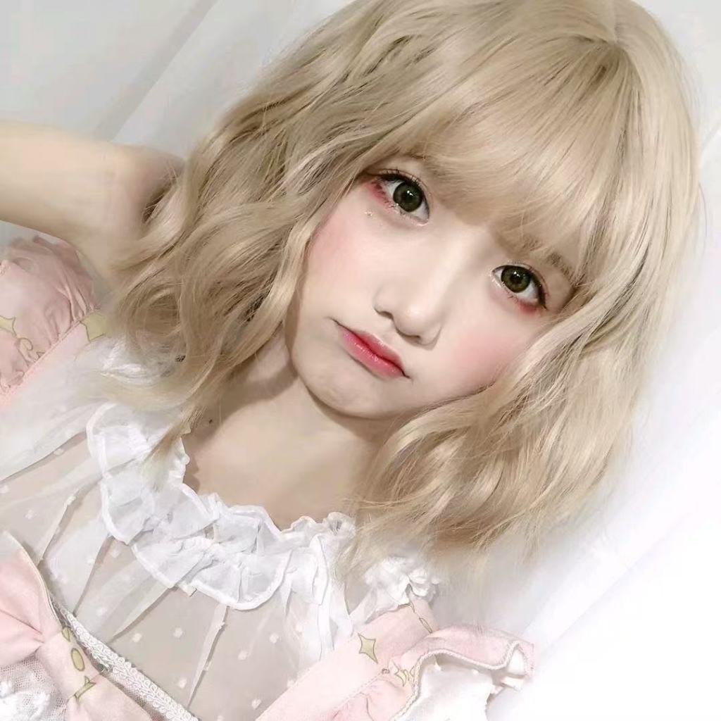 Rambut keriting rambut pendek / Berbagai warna / Wig keriting yang indah / Wig berwarna indah / Wig 