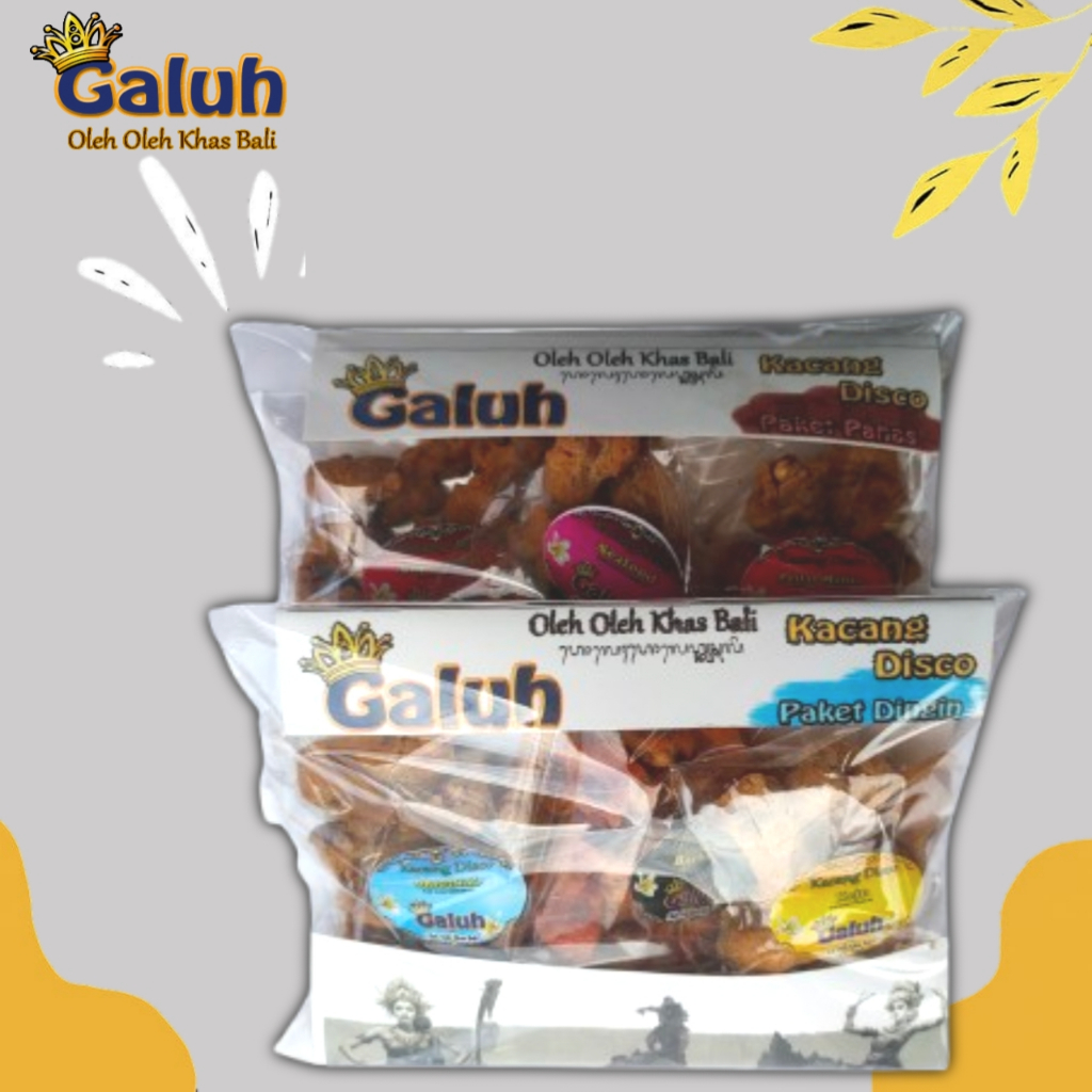 

Paket Kacang Disco Galuh 150g – Oleh Oleh Khas Bali, Snack Pedas dan Original Renyah Halal