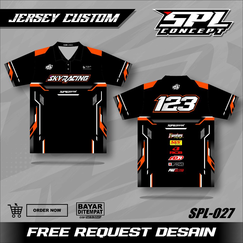 JERSEY RACING Jersey Racing Custom Full Printing Jersey Balap Racing Free Custom Baju Kaos Racing