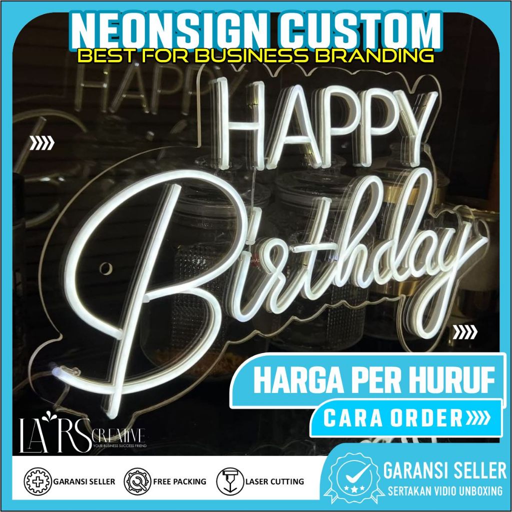 NEONSIGN CUSTOM LAMPU LED HURUF/NAMA CUTTING AKRILIK LAMPU HIAS PAPAN NAMA