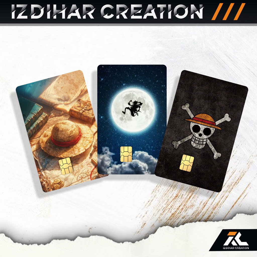 

Stiker Kartu Atm Emoney Flazz Etoll Skincard Sticker Atm Garskin Tema Luffy 5 Laminasi Glosy