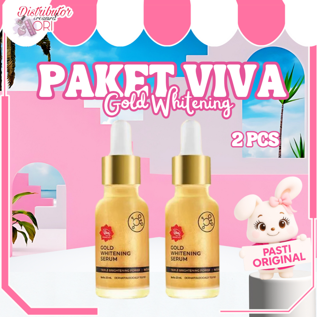 [Paket ISI 2] Viva BUNDLE BUNDLING HEMAT Gold Whitening Serum 20ml – (2 Pcs) | BUNDLE ISI 2PCS VIVA 