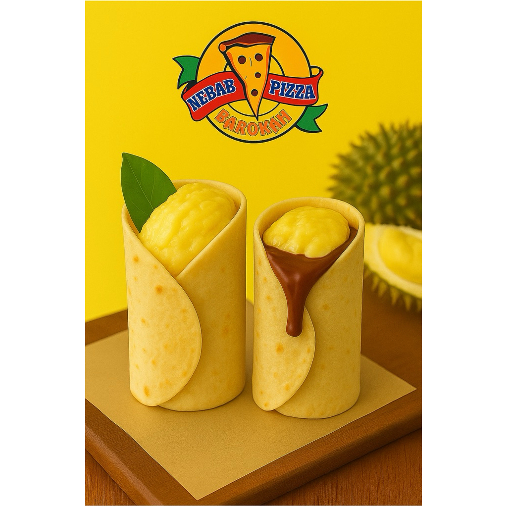 kebab beku drasa durian atau coklat