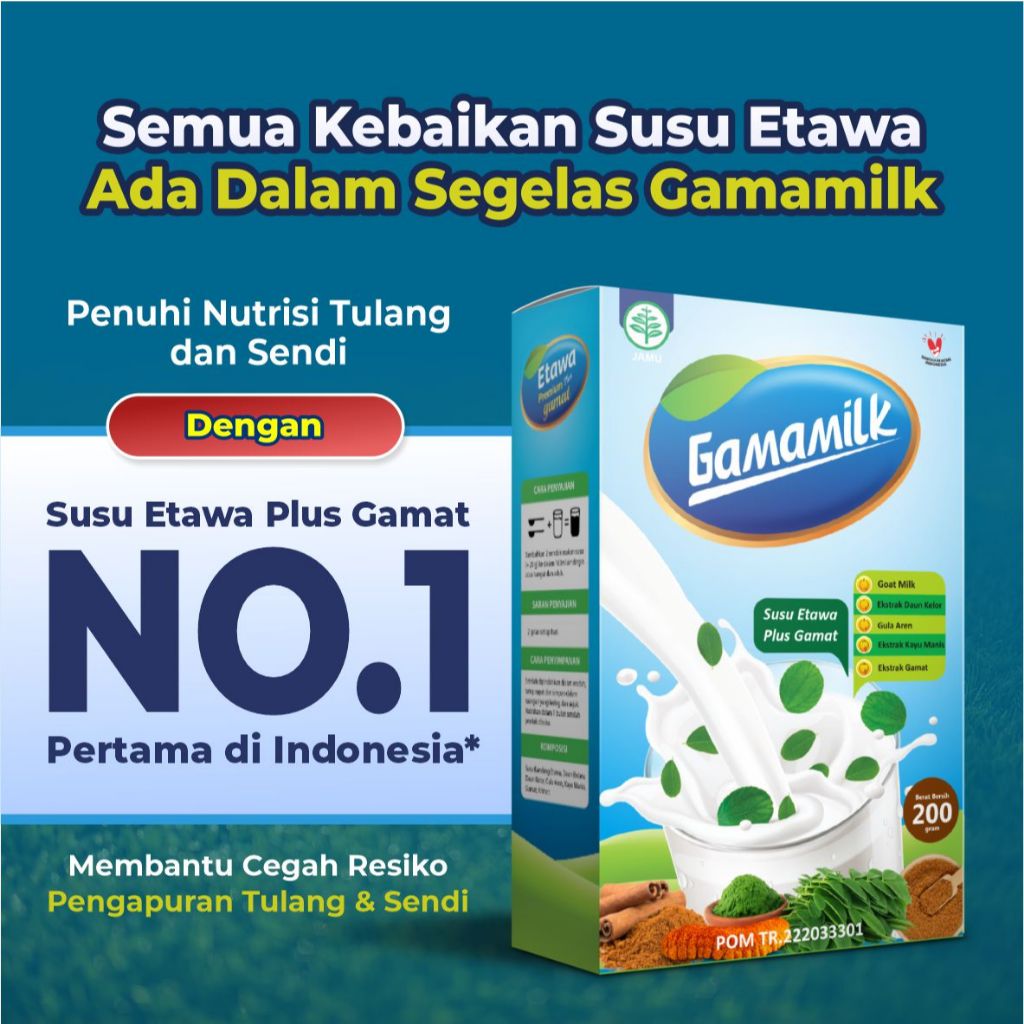 

Gamamilk Susu Etawa Plus Gamat - Nutrisi Baik Untuk Tulang dan Sendi