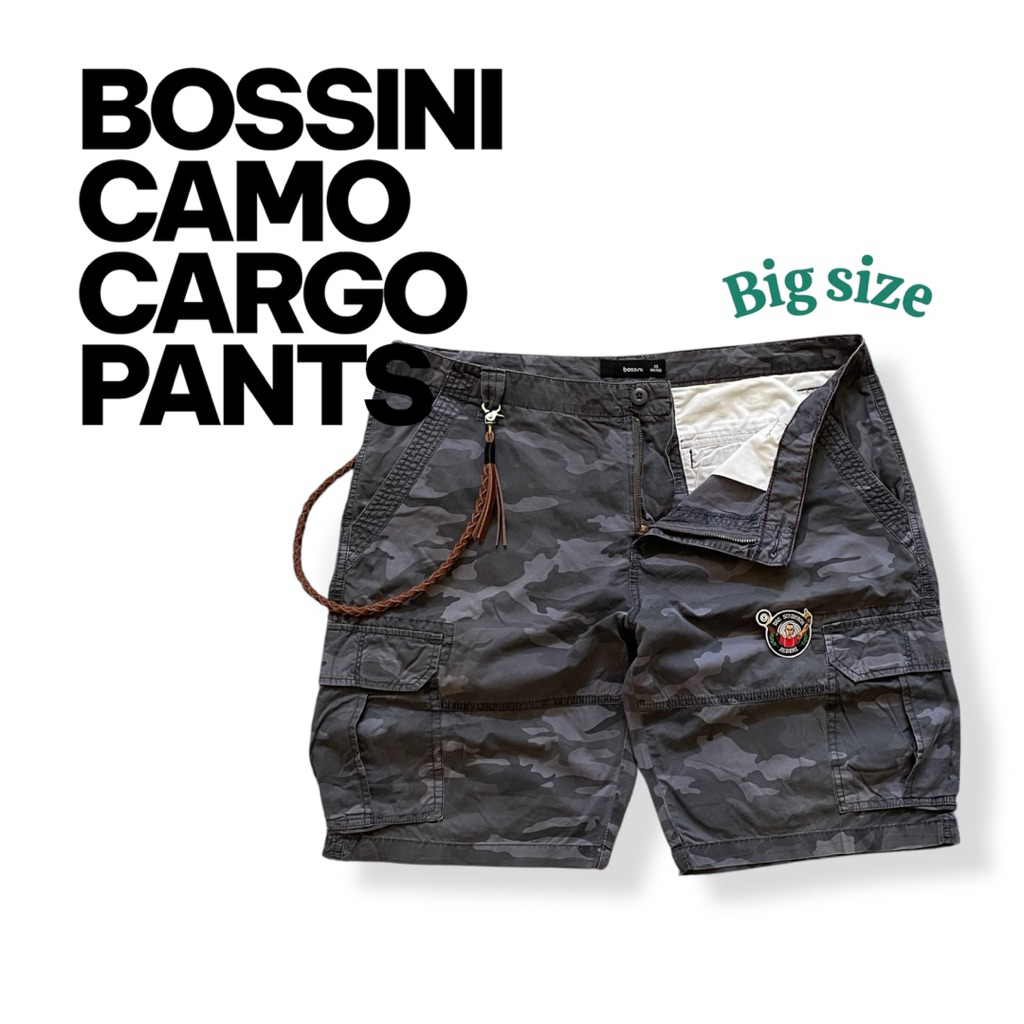 Celana pendek camo cargo bossini pria