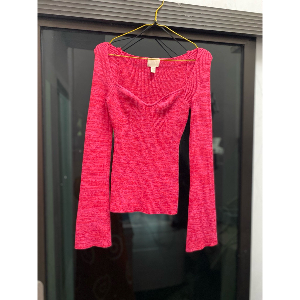 preloved top hnm pink fuschia