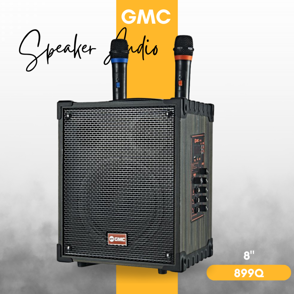 Speaker Portable GMC 899Q Bluetooth Karaoke 2 Mic Wireless High Power NEW Produk GMC 899Q 899 Q Asli