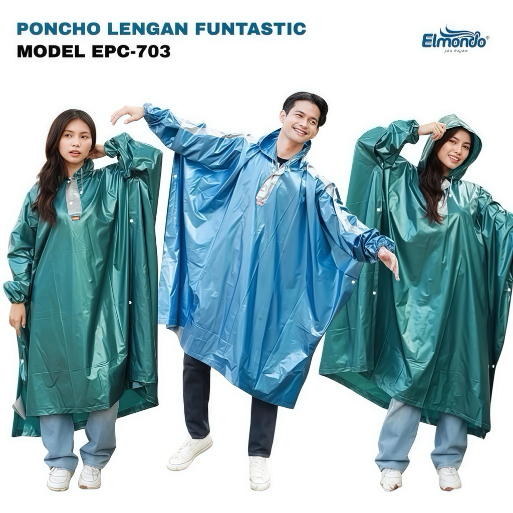 Jas Hujan Ponco Lengan Elmondo Funtastic 703