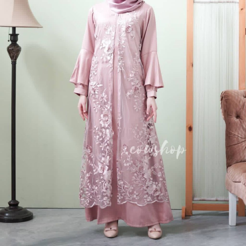 [ PRELOVED ] Dress Pesta Mewah Gamis Panjang Exclusive Pakaian Baju Resepsi Pernikahan Kondangan Bah