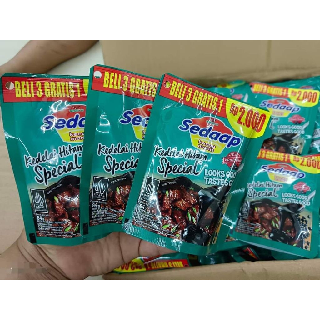 

Kecap Sedaap kedelai hitam 2000 an Manis Gurih kemasan hijau
