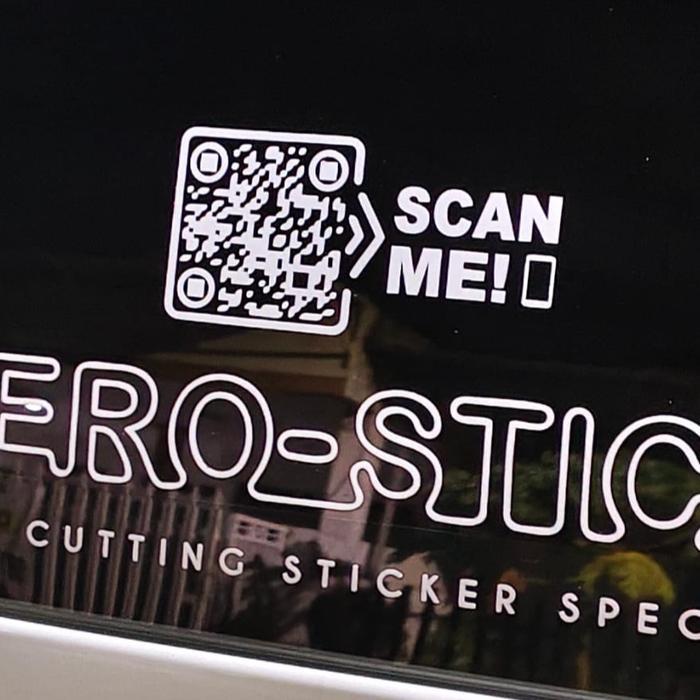 

stiker barcode "scan me" untuk promosi link anda