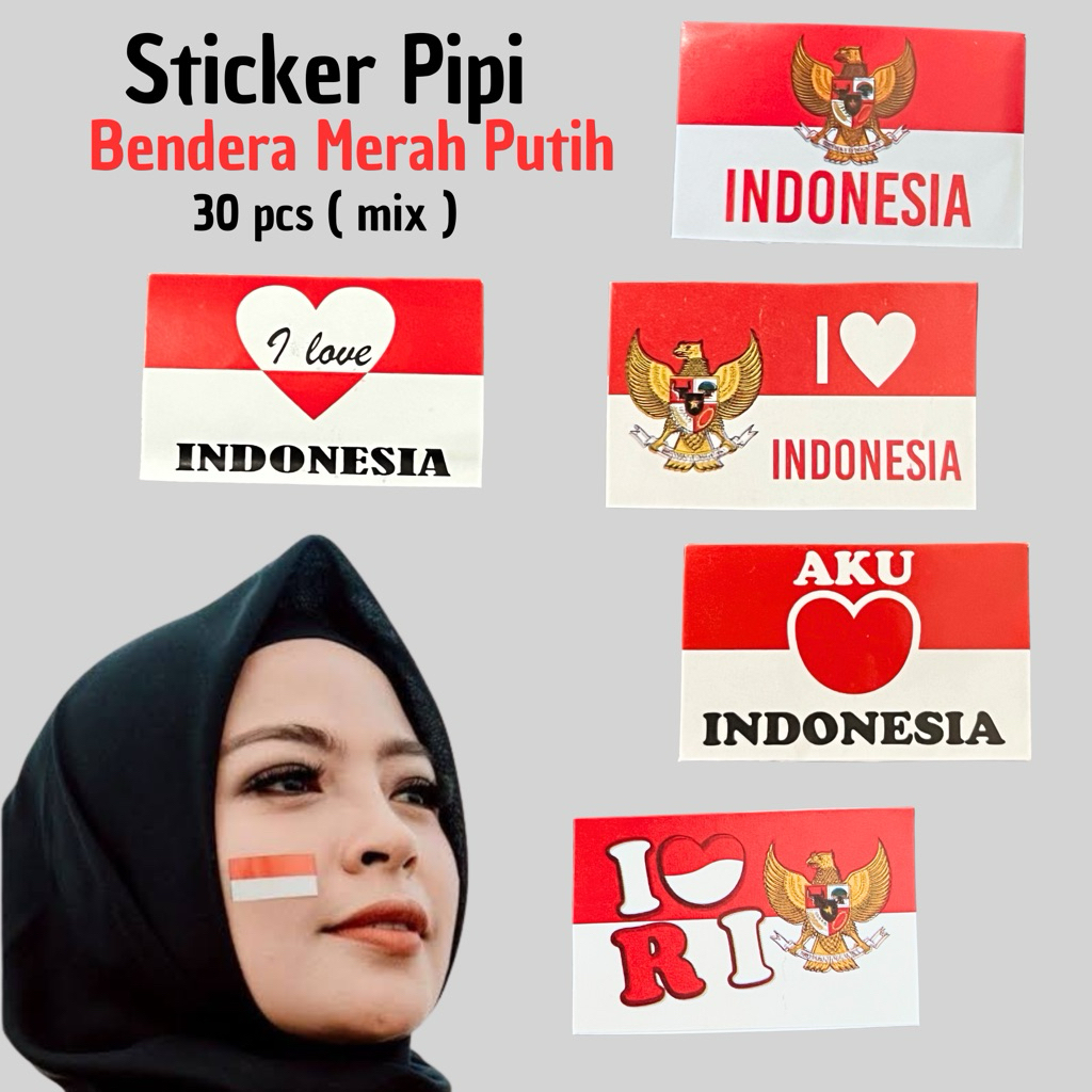 

Stiker Pipi Bendera Merah Putih Sticker Kemerdekaan Agustus Indonesia