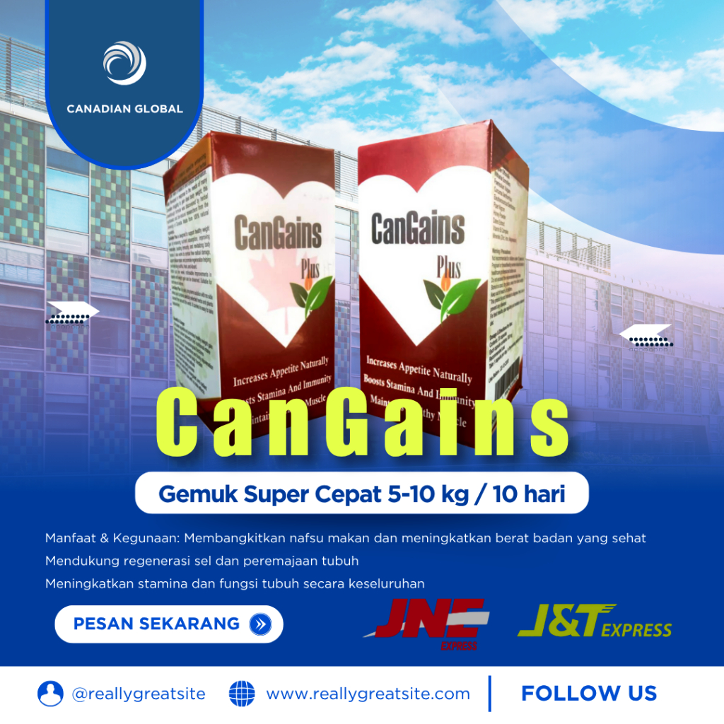 

Suplemen Berat Badan Sehat CANFATH CanGains Plus Original – 2 Botol Isi 120 Kapsul