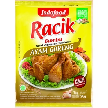 

Indofood Bumbu Racik Ayam Goreng 26gr / Bumbu Racik Ayam Goreng 1 renteng (10 PCS)