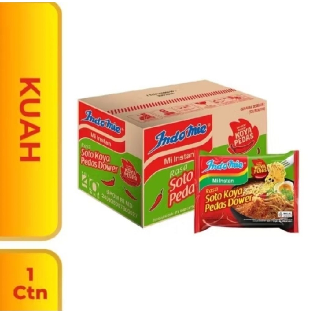

indomie 1 duz soto koya nagih/indomie 1 duz soto koya dower pedas/indomie 1 dus rawon pedas mercon/variant indomie kuah 1 dus/indomie kuah variant terbaru
