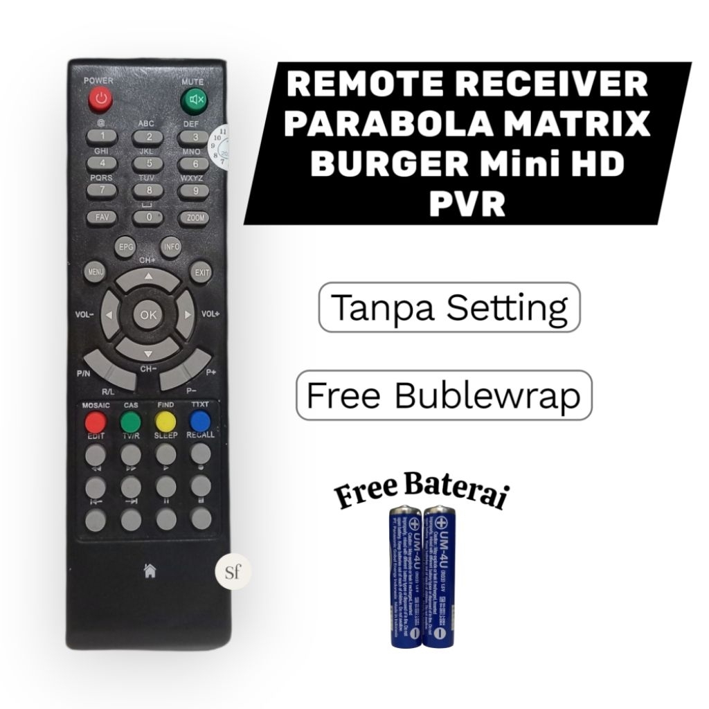 REMOTE / REMOT  RECEIVER PARABOLA MATRIX SINEMA/GATMECOM MPEG4/MPEG-4