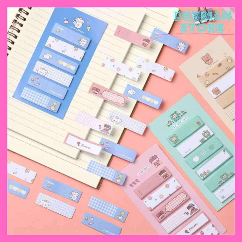 

Mini Memo Lucu 6 In 1 / Sticky Notes Aesthetic