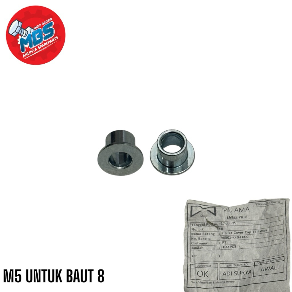 RING TOPI M5 BAUT 8 BOSH RING PLAT M5 UNTUK BAUT 8