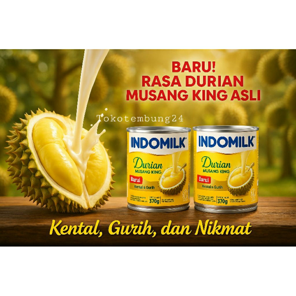 

INDOMILK DURIAN MUSANG KING/NEW 370g