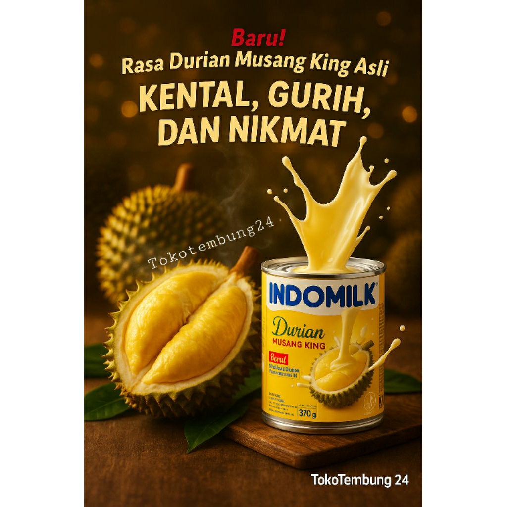 

Indomilk Susu Kental Manis Durian Musang King 370g