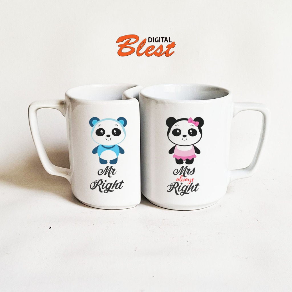 mug couple gambar custom - mug love couple
