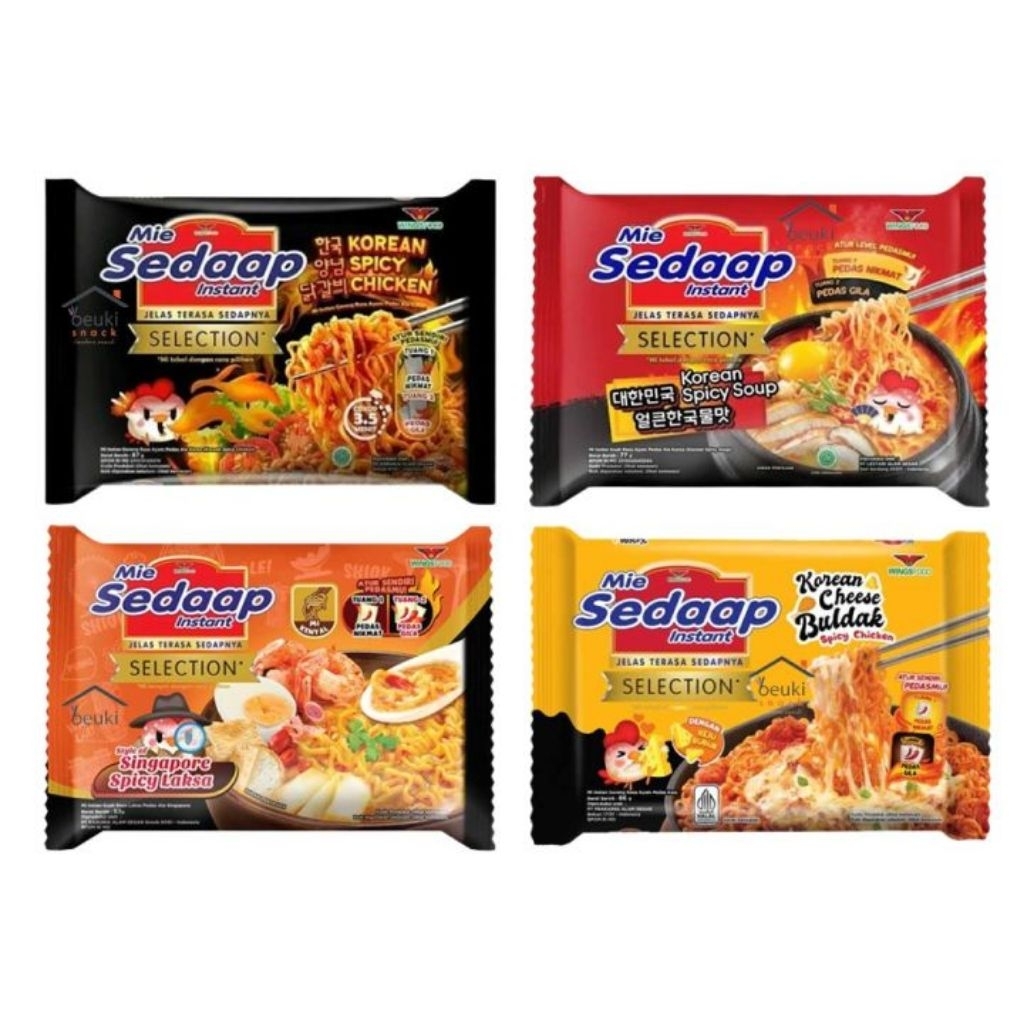 

Mie Sedaap Selection Banyak Varian Korean Spicy Chicken| Singapore Spicy Laksa