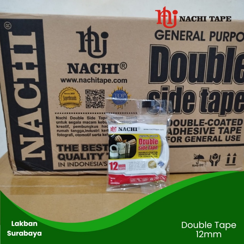 

Double Tape Nachi 1/2 Inch / 12mm x 10Yard Perpcs