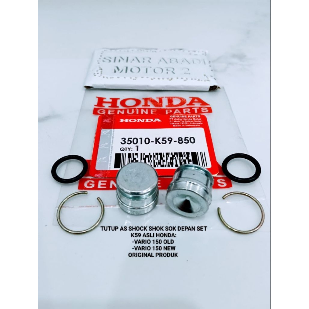 TUTUP AS SHOCK SHOK SOK DEPAN SET K59 ASLI HONDA VARIO 150 OLD VARIO 150 NEW ORIGINAL PRODUK
