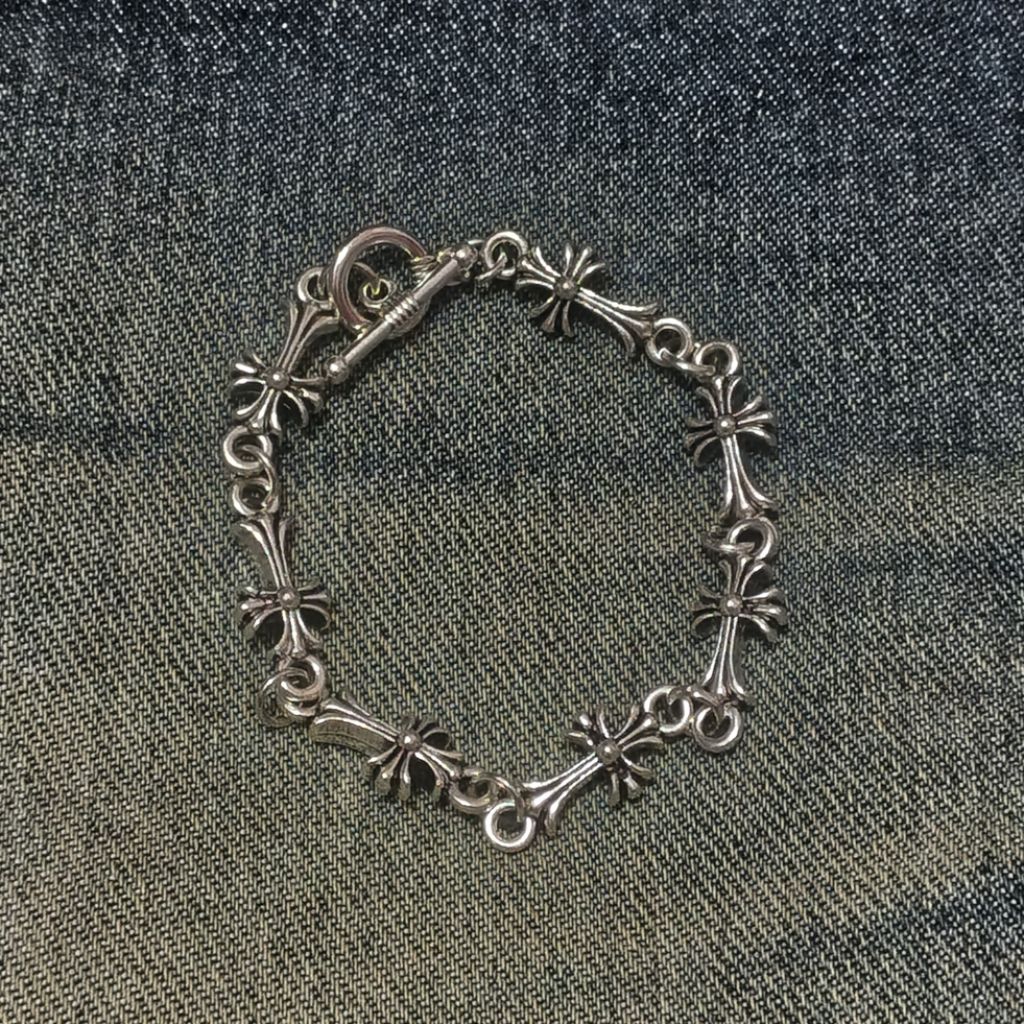 Chrome Hearts Cross Bracelet, Gelang Salib Chrome Hearts