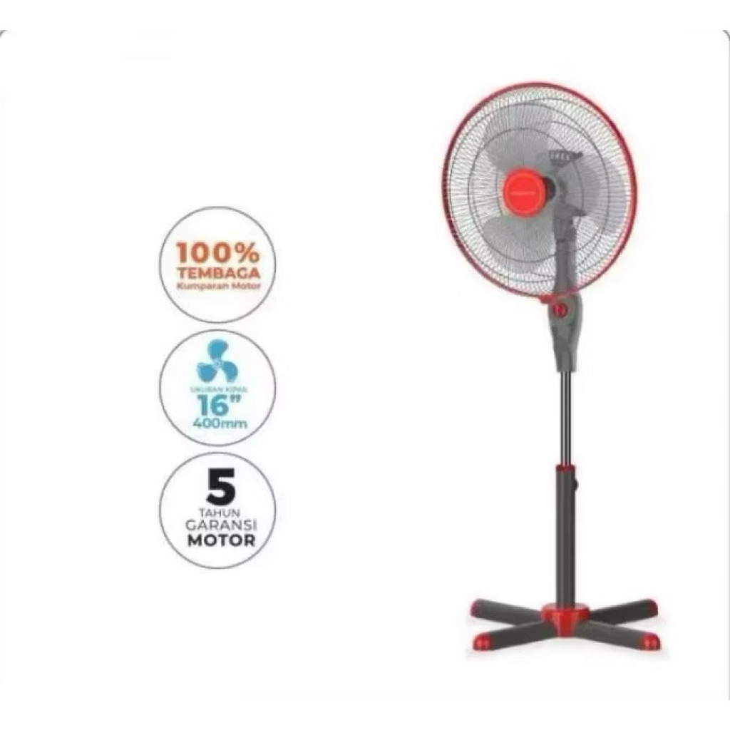 MASPION Stand Fan  EX1611SX 16inch/EX-1611-SX/EX 1611 SX/EX-1611SX/EX 1611SX/ORIGINAL GARANSI RESMI