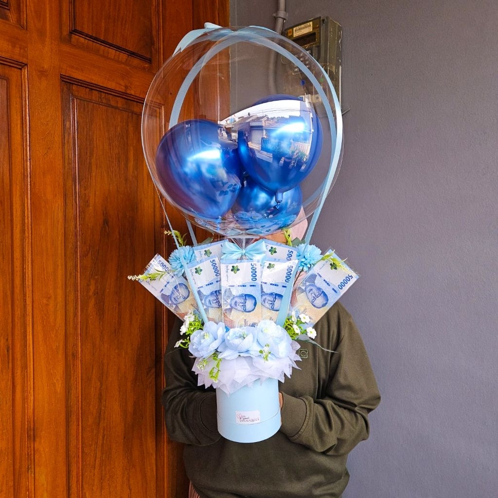 Buket Balon Uang buket balon uang Money Bucket Balon Bucket Balon Uang mainan Sari.Bouquet